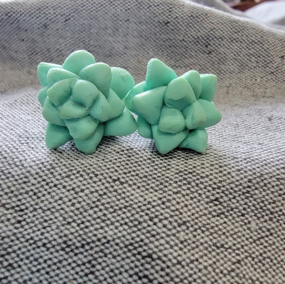 Succulent earrings, 4 pairs